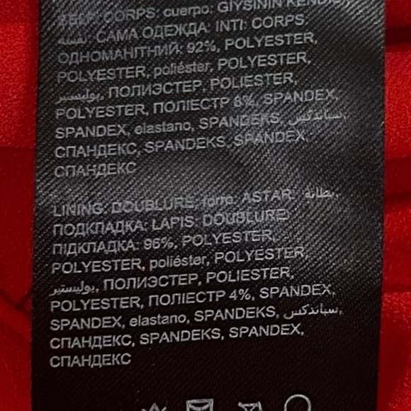 NWT Bebe Red One Shoulder Jumpsuit Asymmetrical Neckline Pocket XXS - Picture 11 of 14